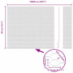 vidaXL Hexagonálny plot Sivá 0,5 x 100 m PVC – Obrázok 9