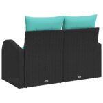 vidaXL Záhradná pohovka Čierna 124 x 62 x 85 cm polyratan – Obrázok 4