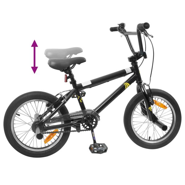 vidaXL BMX Bicykel 20 Palcov pre nad 9 rokov Čierna – Obrázok 7