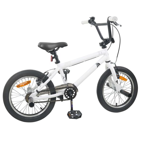 vidaXL BMX Bicykel 20 Palcov pre nad 9 rokov Biela – Obrázok 3