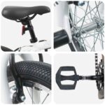 vidaXL BMX Bicykel 20 Palcov pre nad 9 rokov Biela – Obrázok 4