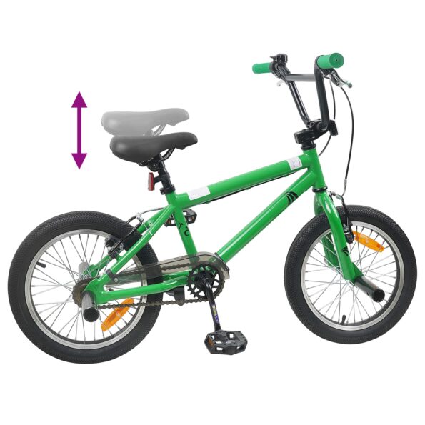 vidaXL BMX Bicykel 20 Palcov pre nad 9 rokov Zelená – Obrázok 7