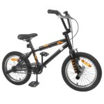 vidaXL BMX Bicykel 16 Palcov pre deti vo veku 5-8 rokov Čierna – Obrázok 2