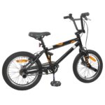 vidaXL BMX Bicykel 16 Palcov pre deti vo veku 5-8 rokov Čierna – Obrázok 3