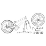 vidaXL BMX Bicykel 16 Palcov pre deti vo veku 5-8 rokov Čierna – Obrázok 8