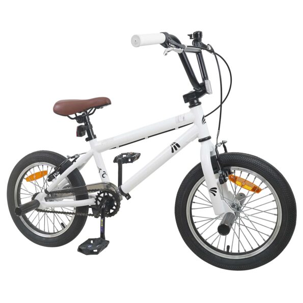 vidaXL BMX Bicykel 18 Palcov pre 7-10 rokov Biela – Obrázok 2