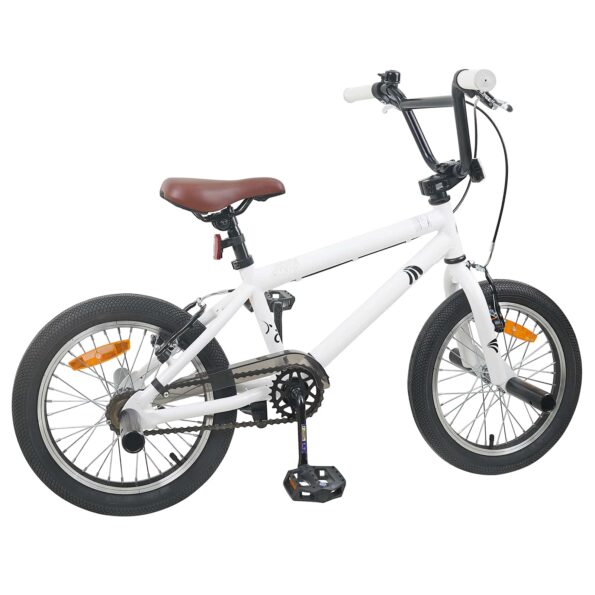 vidaXL BMX Bicykel 18 Palcov pre 7-10 rokov Biela – Obrázok 3