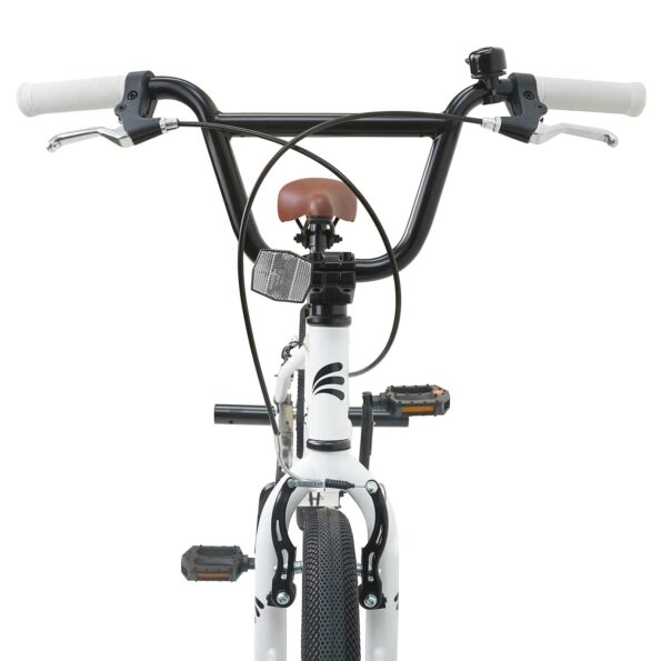 vidaXL BMX Bicykel 20 Palcov pre nad 9 rokov Biela – Obrázok 5