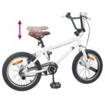 vidaXL BMX Bicykel 20 Palcov pre nad 9 rokov Biela – Obrázok 7