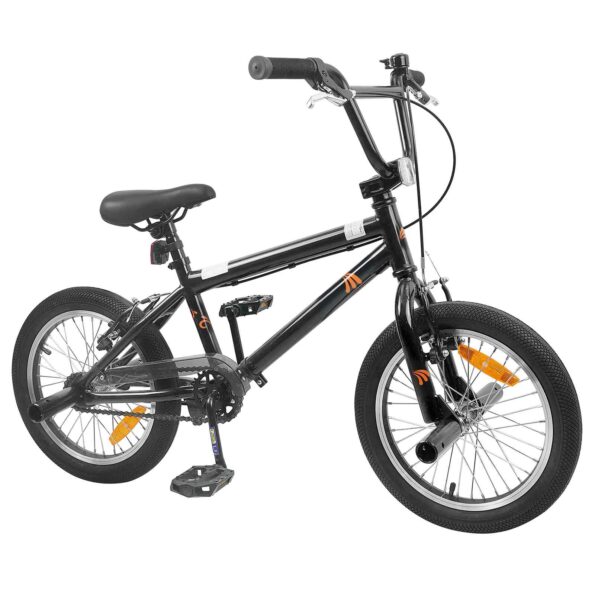 vidaXL BMX Bicykel 18 Palcov pre 7-10 rokov Čierna – Obrázok 2