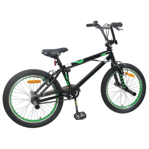 vidaXL BMX Bicykel 20 Palcov pre nad 9 rokov Čierna – Obrázok 3