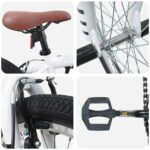 vidaXL BMX Bicykel 20 Palcov pre nad 9 rokov Biela – Obrázok 4