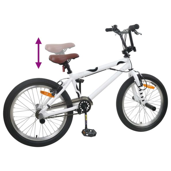 vidaXL BMX Bicykel 20 Palcov pre nad 9 rokov Biela – Obrázok 7