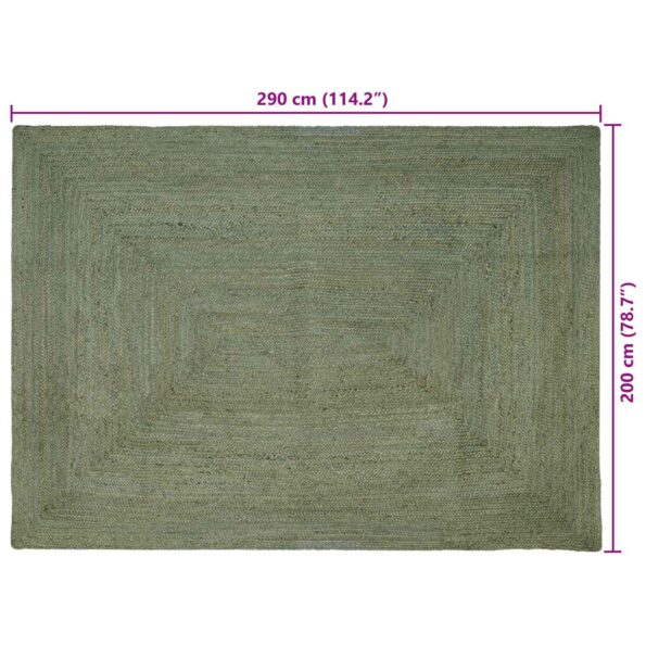 vidaXL Kusové koberce Obdĺžnikový Olivovo zelená 200 x 290 cm Juta – Obrázok 7