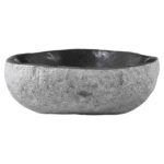 vidaXL Umývadlo Oválny Sivá (32-37) x (27-30) x 12 cm Ríčne kamene – Obrázok 2