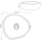 vidaXL Umývadlo Oválny Sivá (32-37) x (27-30) x 12 cm Ríčne kamene – Obrázok 7
