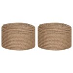 vidaXL Lano zo sieťoviny 2 pcs 100 m 2 Prírodná 100% Tossa juta – Obrázok 2