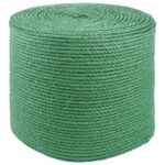 vidaXL Jutové lano 10 pcs Zelená 100% Tossa juta