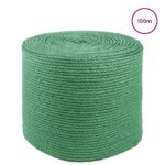 vidaXL Jutové lano 10 pcs Zelená 100% Tossa juta – Obrázok 2