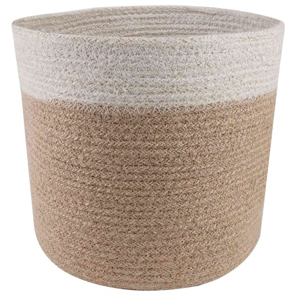 vidaXL Súprava kvetináčov 2 pcs Prírodná a biela Ø 21 x 21 cm – Obrázok 2