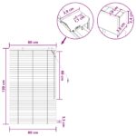 vidaXL Žalúzia Biela 80 x 130 cm 35 mm Masívne Paulownia drevo – Obrázok 9