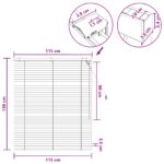 vidaXL Žalúzia Biela 115 x 130 cm 35 mm Masívne Paulownia drevo – Obrázok 9