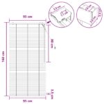 vidaXL Žalúzia Biela 95 x 160 cm 35 mm Masívne Paulownia drevo – Obrázok 9