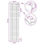 vidaXL Žalúzia Biela 65 x 250 cm 35 mm Masívne Paulownia drevo – Obrázok 9