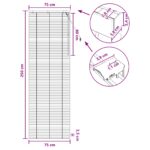 vidaXL Žalúzia Biela 75 x 250 cm 35 mm Masívne Paulownia drevo – Obrázok 9