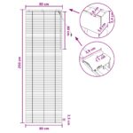 vidaXL Žalúzia Biela 80 x 250 cm 35 mm Masívne Paulownia drevo – Obrázok 9