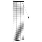 vidaXL Žalúzia Čierna 45 x 130 cm 35 mm Masívne Paulownia drevo – Obrázok 3