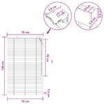 vidaXL Žalúzia Čierna 70 x 130 cm 35 mm Masívne Paulownia drevo – Obrázok 9