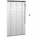 vidaXL Žalúzia Čierna 85 x 130 cm 35 mm Masívne Paulownia drevo – Obrázok 3