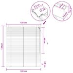 vidaXL Žalúzia Čierna 120 x 130 cm 35 mm Masívne Paulownia drevo – Obrázok 9
