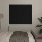 vidaXL Žalúzia Čierna 150 x 130 cm 35 mm Masívne Paulownia drevo