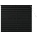 vidaXL Žalúzia Čierna 150 x 130 cm 35 mm Masívne Paulownia drevo – Obrázok 2