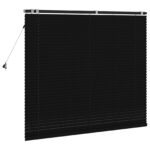 vidaXL Žalúzia Čierna 150 x 130 cm 35 mm Masívne Paulownia drevo – Obrázok 5