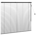 vidaXL Žalúzia Čierna 160 x 130 cm 35 mm Masívne Paulownia drevo – Obrázok 3