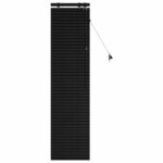 vidaXL Žalúzia Čierna 45 x 160 cm 35 mm Masívne Paulownia drevo – Obrázok 2
