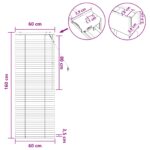 vidaXL Žalúzia Čierna 60 x 160 cm 35 mm Masívne Paulownia drevo – Obrázok 9