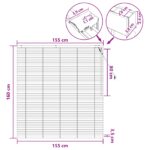 vidaXL Žalúzia Čierna 155 x 160 cm 35 mm Masívne Paulownia drevo – Obrázok 9