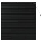 vidaXL Žalúzia Čierna 160 x 160 cm 35 mm Masívne Paulownia drevo – Obrázok 2