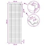 vidaXL Žalúzia Čierna 85 x 250 cm 35 mm Masívne Paulownia drevo – Obrázok 9