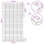 vidaXL Žalúzia Čierna 125 x 250 cm 35 mm Masívne Paulownia drevo – Obrázok 9