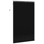 vidaXL Žalúzia Čierna 155 x 250 cm 35 mm Masívne Paulownia drevo – Obrázok 4