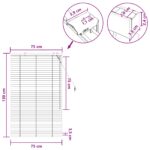 vidaXL Žalúzia Tmavohnedá 75 x 130 cm 35 mm Masívne Paulownia drevo – Obrázok 9