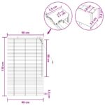 vidaXL Žalúzia Tmavohnedá 90 x 130 cm 35 mm Masívne Paulownia drevo – Obrázok 9