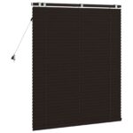 vidaXL Žalúzia Tmavohnedá 120 x 130 cm 35 mm Masívne Paulownia drevo – Obrázok 4