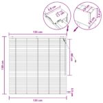 vidaXL Žalúzia Tmavohnedá 135 x 130 cm 35 mm Masívne Paulownia drevo – Obrázok 9