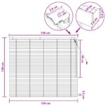 vidaXL Žalúzia Tmavohnedá 150 x 130 cm 35 mm Masívne Paulownia drevo – Obrázok 9